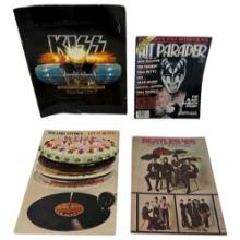 Vintage 1979 Hit Parader Kiss Magazine and Beatles Music Sheet Book
