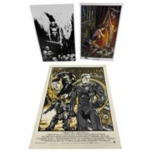 Warner Bros Pacific Rim Poster 1/2, signed Gothicknights Bloodwine poster, and signed Marvel Punishe