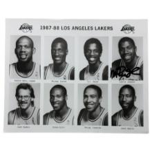 Vintage NBA Lakers Basketball Photo Signed Earvin Johnson 8 x 10