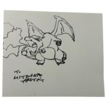 Mitsuhiro Arita Sketch Pokemon Charizard Marker on Paper