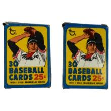 1970s Topps Baseball Cello Pack Trading Card Collection Lot of 2 packs 60 cards