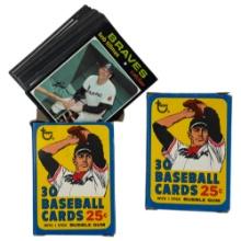 1970s Topps Baseball Cello Pack Trading Card Collection Lot of 2 packs 60 cards