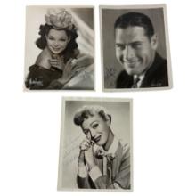Vintage Black and White Movie Photos - Signed Celebrity Actors & Actresses - Lot 8" x 10" Photograph