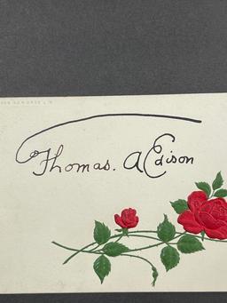 Thomas A. Edison 1847-1931 Cut Signature