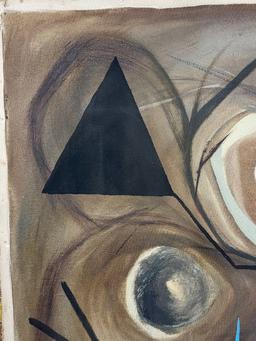 Joan Miro (1893-1983) Signed Abstract Oil on Canvas
