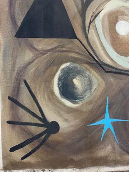 Joan Miro (1893-1983) Signed Abstract Oil on Canvas