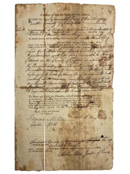 Antique Hand Written and Signed Letter Dated 1795, Multiple Signatures