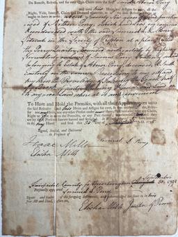 Antique Hand Written and Signed Letter Dated 1795, Multiple Signatures