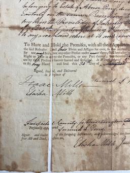 Antique Hand Written and Signed Letter Dated 1795, Multiple Signatures