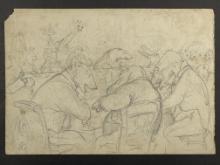 John Tenniel (1820-1914) Sketch On Paper Signed Lower Left