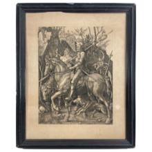 Knight, Death and the Devil (1513) Albrecht DÃ¼rer Engraving