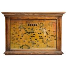 Vintage 1950's World Time Zone Illuminated World Time Clock