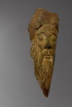 Medieval Carved Stone "Leafman" Mask â€“ 14thâ€“15th Century