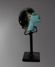 Egyptian Faience Face Insert â€“ New Kingdom, circa 1550â€“1070 BC