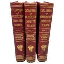 Vintage Cyclopedia of Architecture Carpentry Building Book Lot of 3