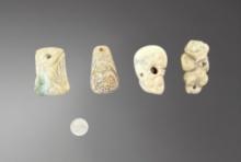 OLD CHINESE STONE figurine lot of 5