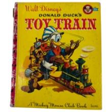 Vintage Walt Disney Donald Duck's Toy Train Book Hand Ink Signed Walt Disney