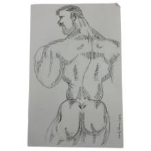 Randy Coleman Signed Gay Male Interest Original Drawing Illustration Art