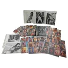 Vintage Video Vixen Trading Card Binder & 8inx0in Nude Black & White Photos