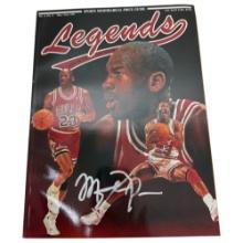 Vintage Basketball NBA Magazine Singed By Michael Jordan