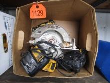 Box of Dewalt Cordless Tools