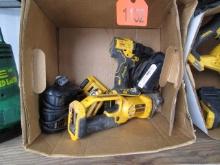 Box of Dewalt Cordless Tools