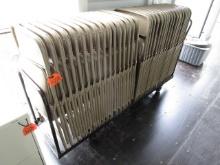 32 Padded Folding Chairs With Cart