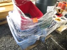 Pallet of Plastic Totes
