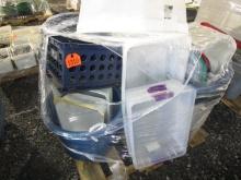 Pallet of Plastic Totes