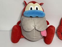 PLUSH REN (1992, 16"), MONOPOLY MAN, ELMO PURSE
