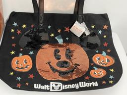 MICKEY & MINNIE PUMPKIN PUSH INS & SEQUIN TOTE