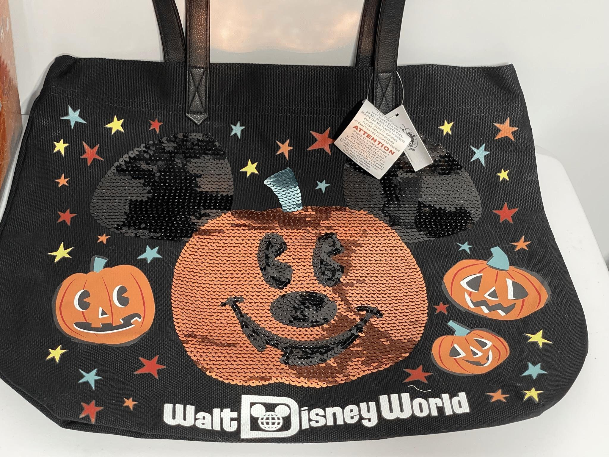 MICKEY & MINNIE PUMPKIN PUSH INS & SEQUIN TOTE
