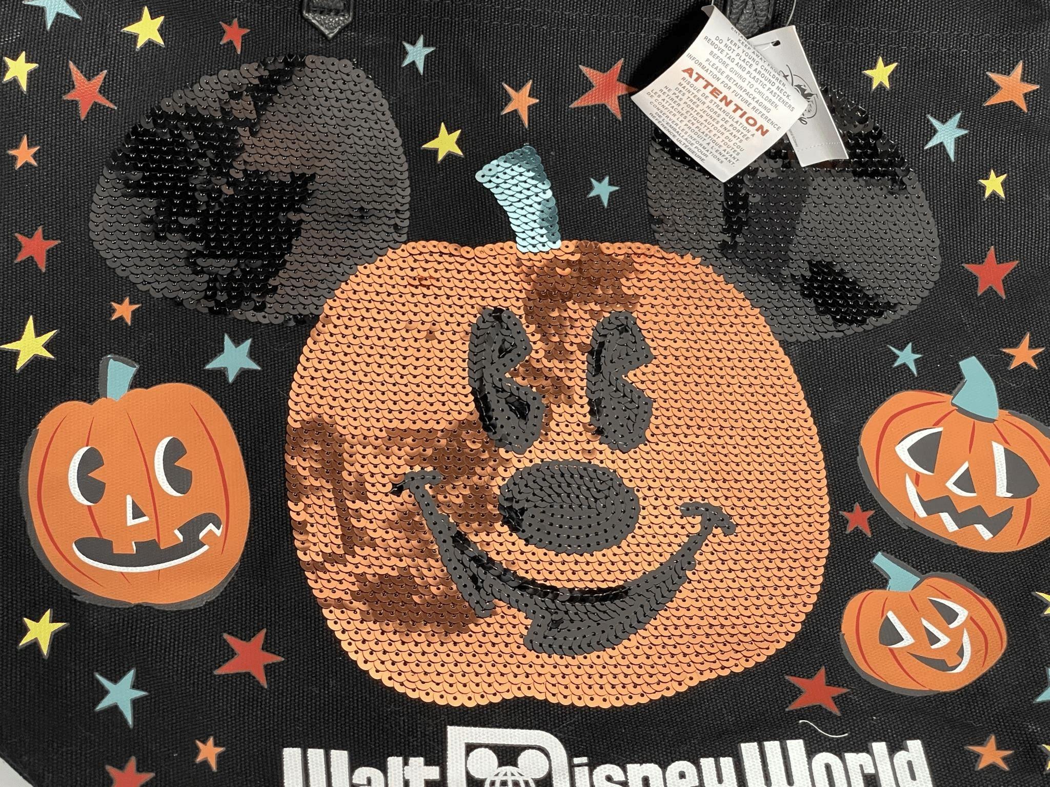 MICKEY & MINNIE PUMPKIN PUSH INS & SEQUIN TOTE