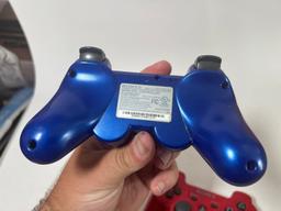 PS3 SONY CONTROLLERS - (1) BLUE (1) RED