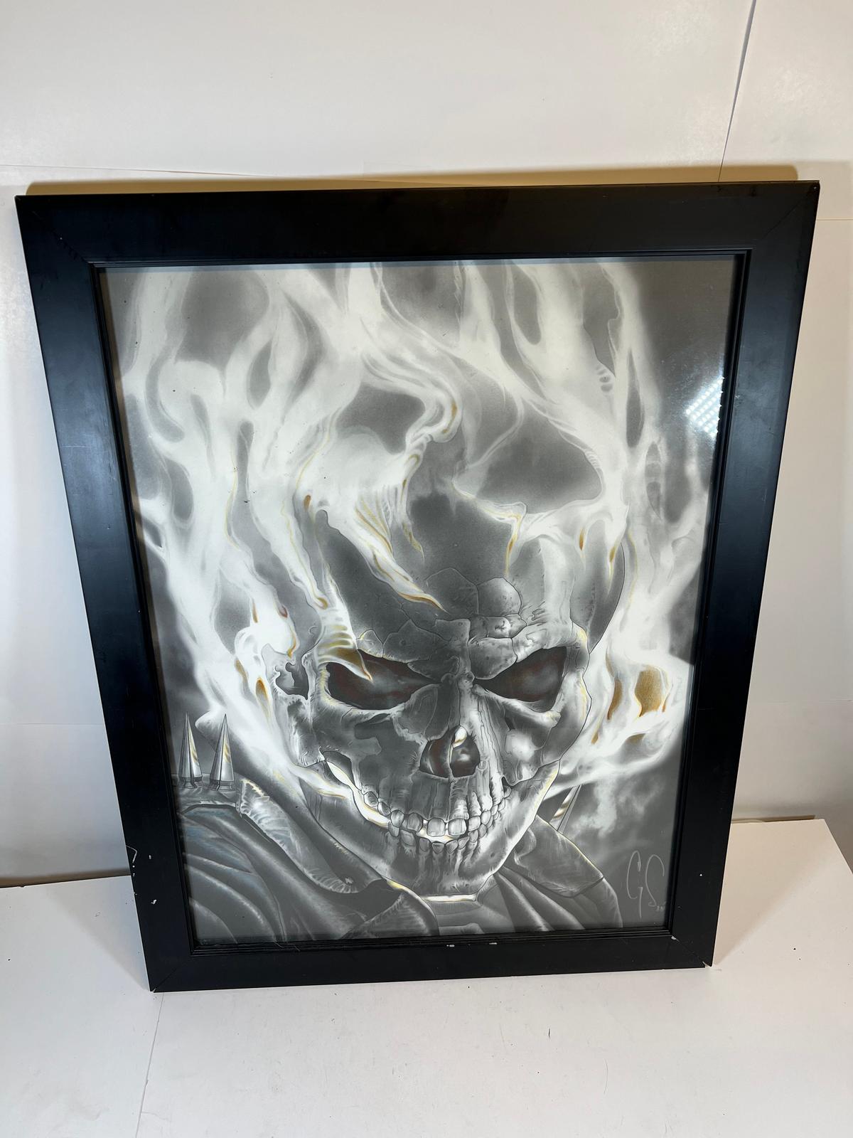 FRAMED PRINT - GHOST RIDER (SIGNED)
