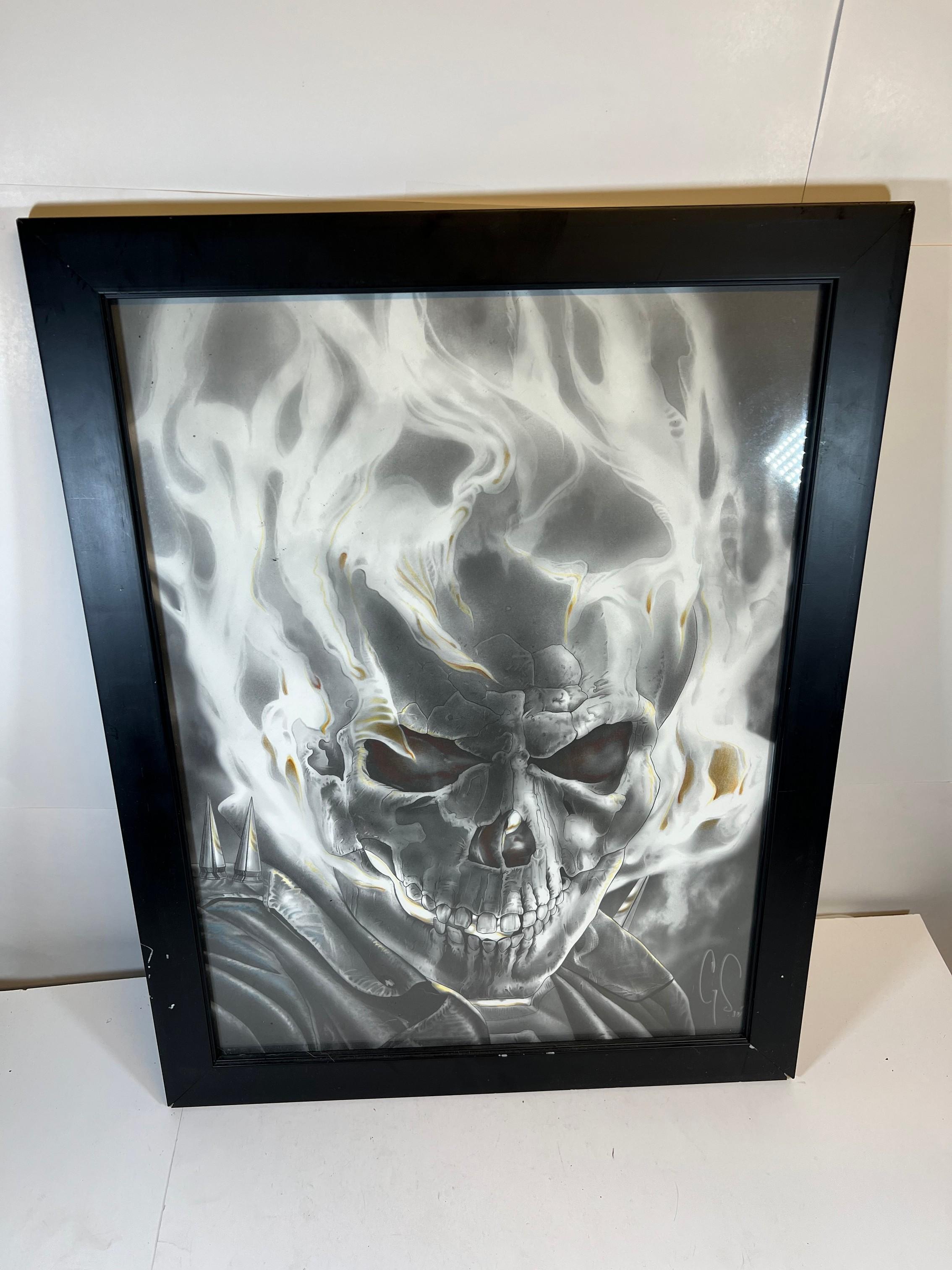 FRAMED PRINT - GHOST RIDER (SIGNED)