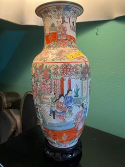 ORIENTAL TABLE LAMP - CERAMIC BASE