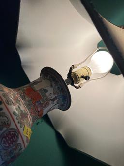 ORIENTAL TABLE LAMP - CERAMIC BASE