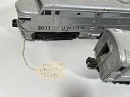 LIONEL TRAINS - INCLUDING (1) 2033 UNION PACIFIC ENGINE CAR