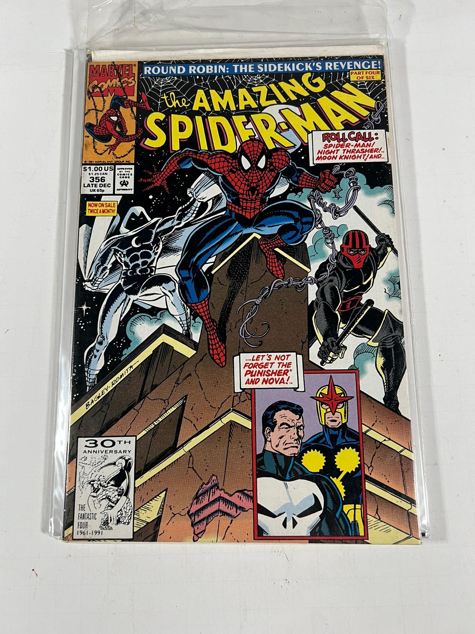 THE AMAiNG SPIDER-MAN #356 (APP OF MOON KNIGHT, PUNISHER, NIGHT THRASHER +