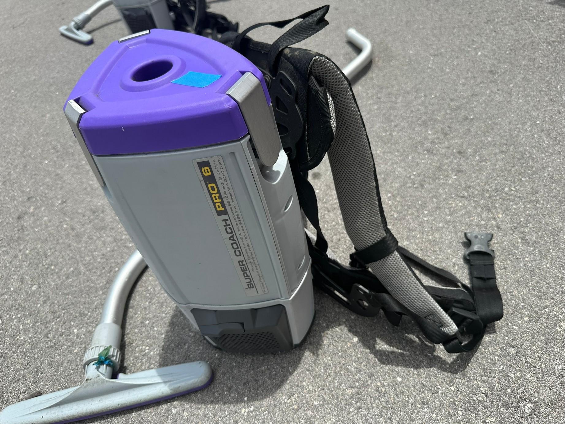 PRO TEAM - SUPER COACH PRO 6 BACKPACK VACUUM - #1073120 (POMPANO, FL - S37)