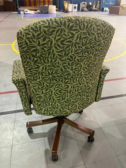 OFFICE CHAIR - GREEN FLORAL (LOCATED DAVIE, FL)