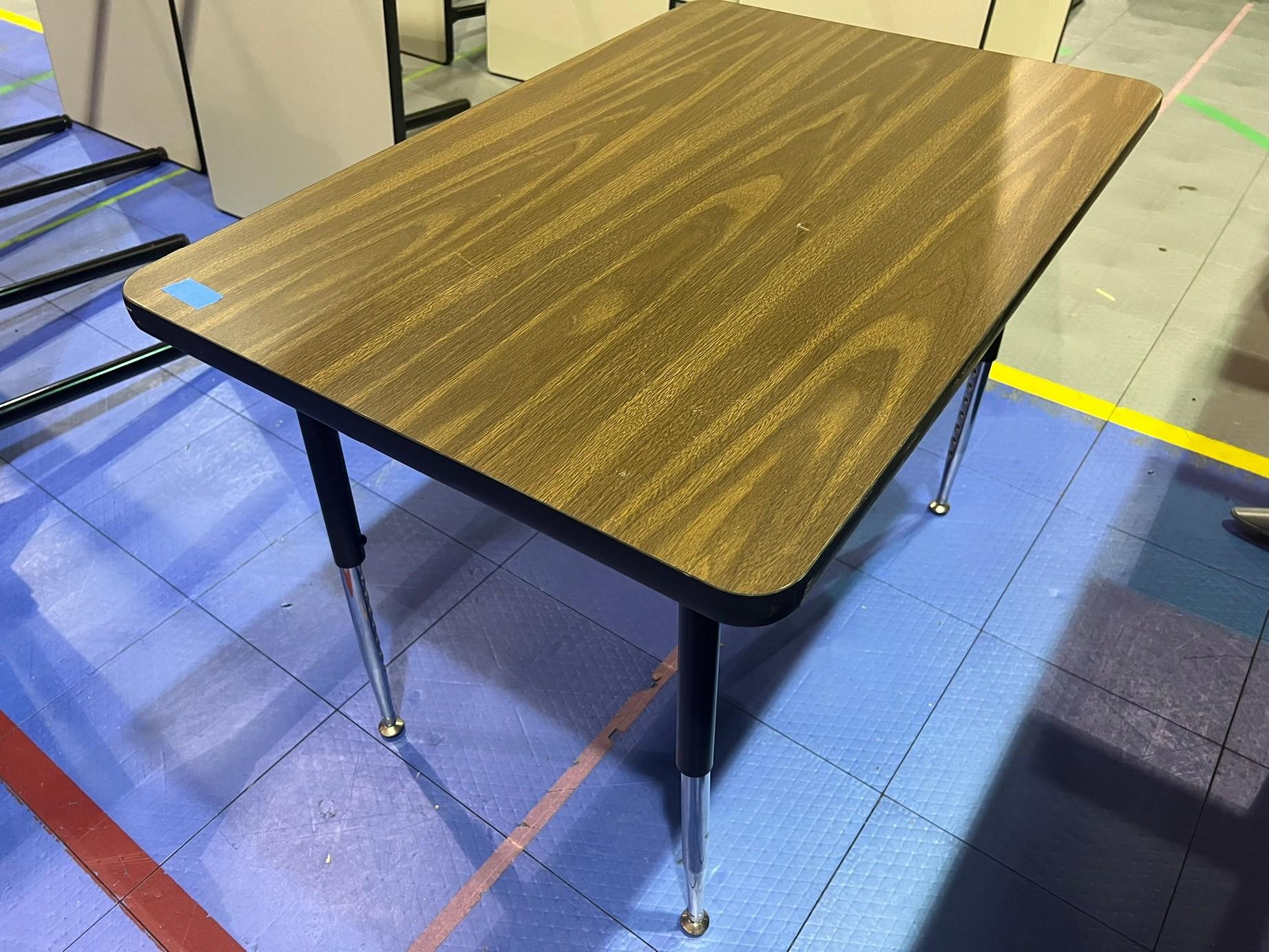 WALNUT/CHARCOAL TABLE - 3'x2' (LOCATED DAVIE, FL)