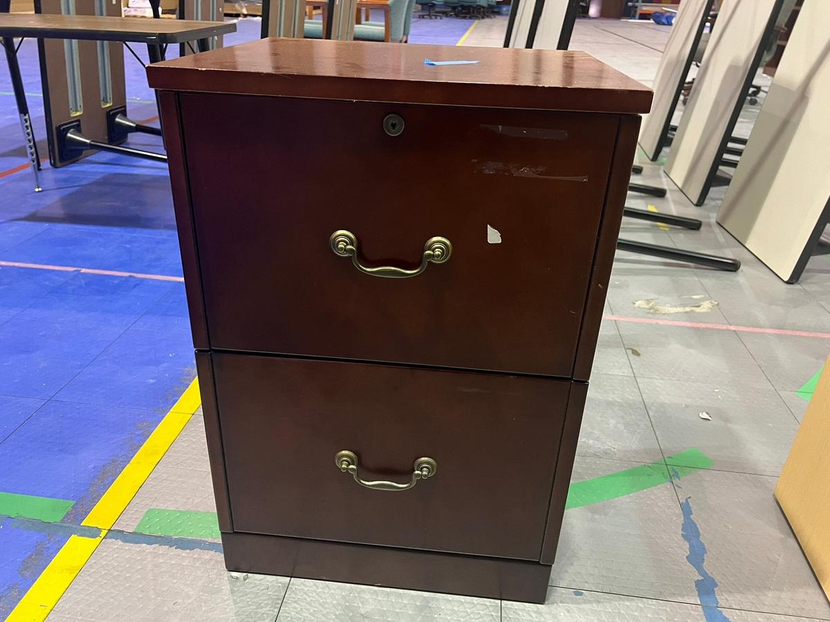 2-DRAWER WOOD FILE CABINET (LOCATED DAVIE, FL)