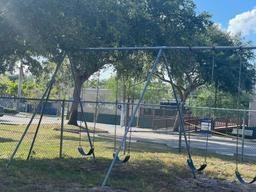 SWING SET (6 SWINGS) & LARGE PLAYSET (WITH SLIDES, LADDERS, & MORE (LOCATED