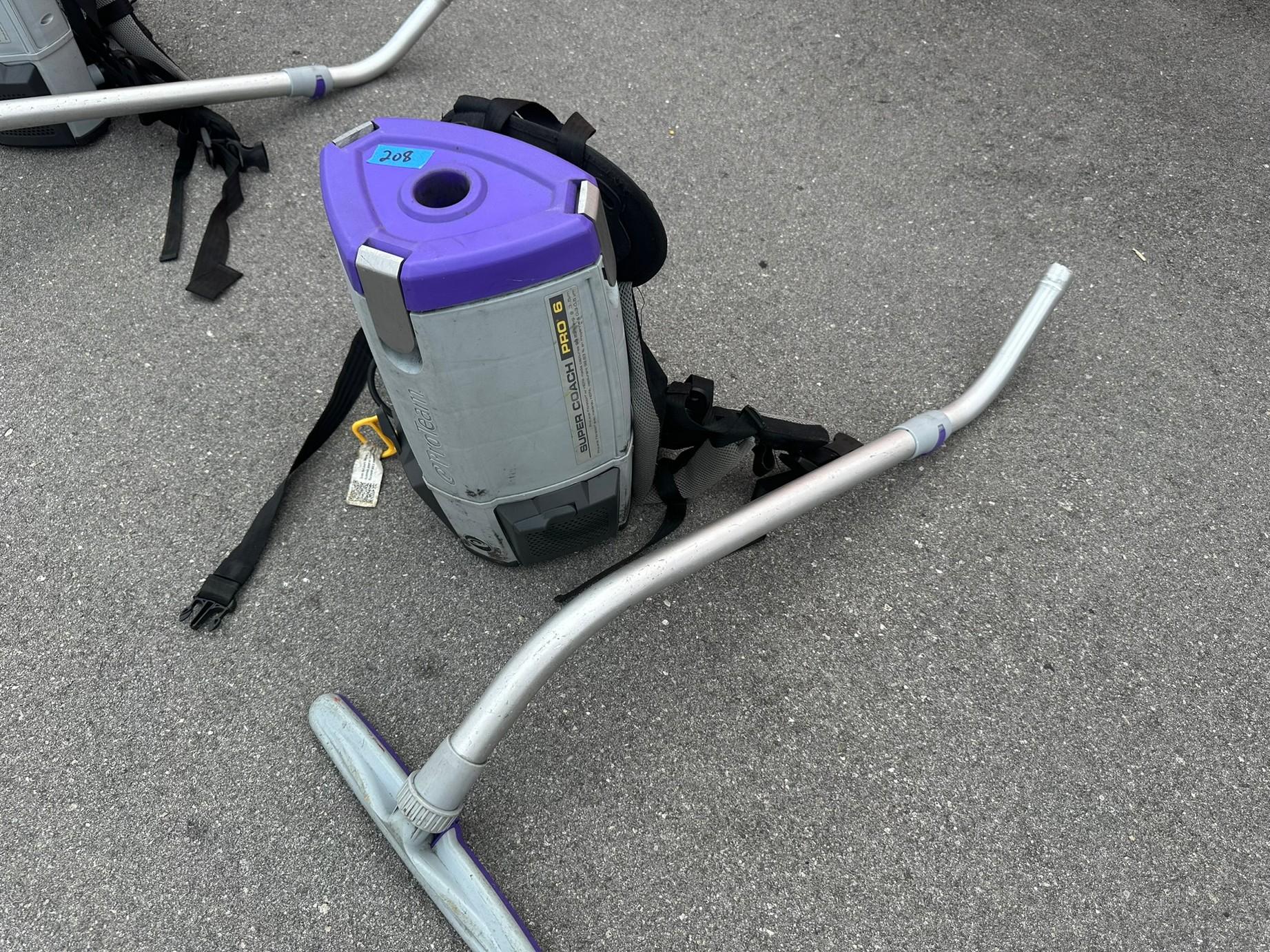 PRO TEAM - SUPER COACH PRO 6 BACKPACK VACUUM - #1073120 (POMPANO, FL S37)