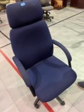 HIGH BACK BLUE OFFICE CHAIR (LOCATED DAVIE, FL)