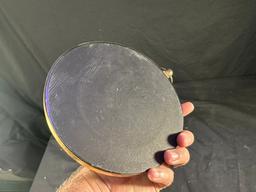 VINTAGE BELGIUM CIDE - DRIED FLOWERS CONVEX GLASS