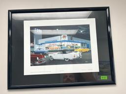 (SIGNED) "BOULEVARD FORD" BY DAVE SNYDER FRAMED PRINT - GASOLINE ALLEY PUBL