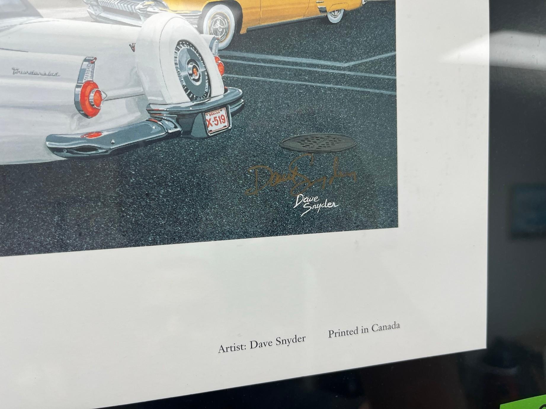 (SIGNED) "BOULEVARD FORD" BY DAVE SNYDER FRAMED PRINT - GASOLINE ALLEY PUBL